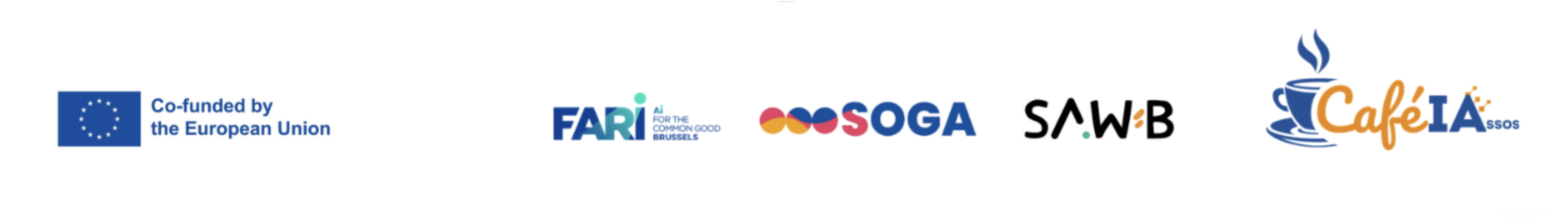 Logo cofinancement par l'UE, logo SAWB, SOGA et FARI
